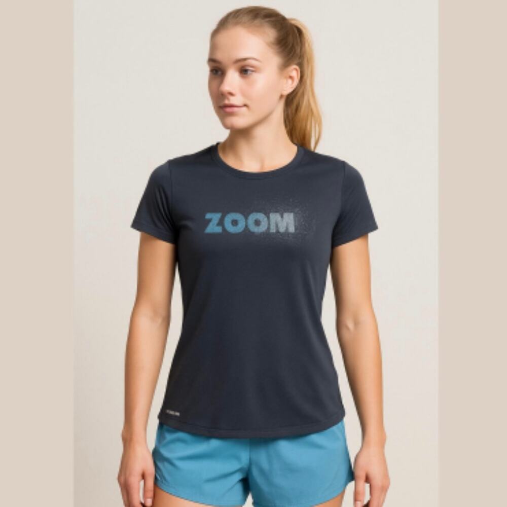 NIKE DRI-FIT Gray Short Sleeve Running Zoom Tee size Medium